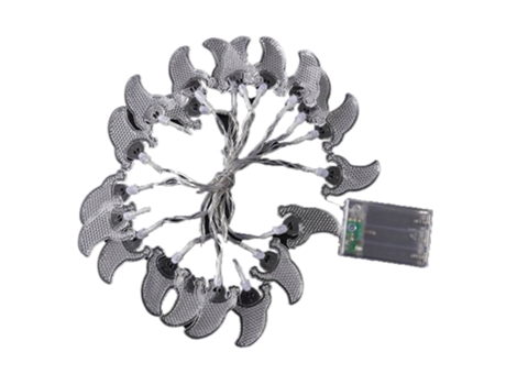 Cadena de luces de Halloween para exteriores con pilas 11.8ft/3m 20 LED con control remoto para Home Park, style2