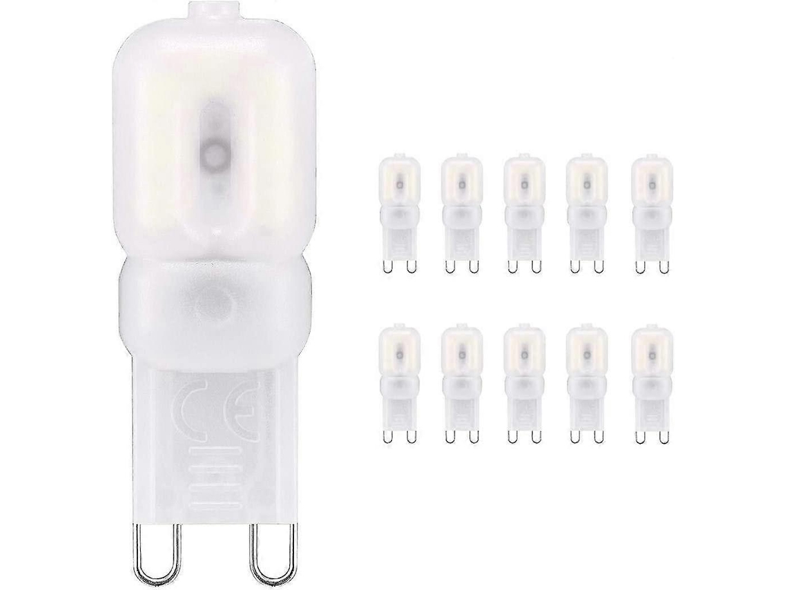 Rebe-10pcs Bombillas Led G9 1.5w 220v Regulables Lente Mate Luz Blanca Fría 6000-6500k Para Lámparas De Techo Candelabros Interiores