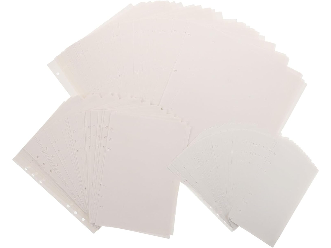 Recambio De Hojas Sueltas En Blanco Con 6 Agujeros Para Carpetas, Paquete De 3 Cuadernos, Páginas A4, A5 Y A6.