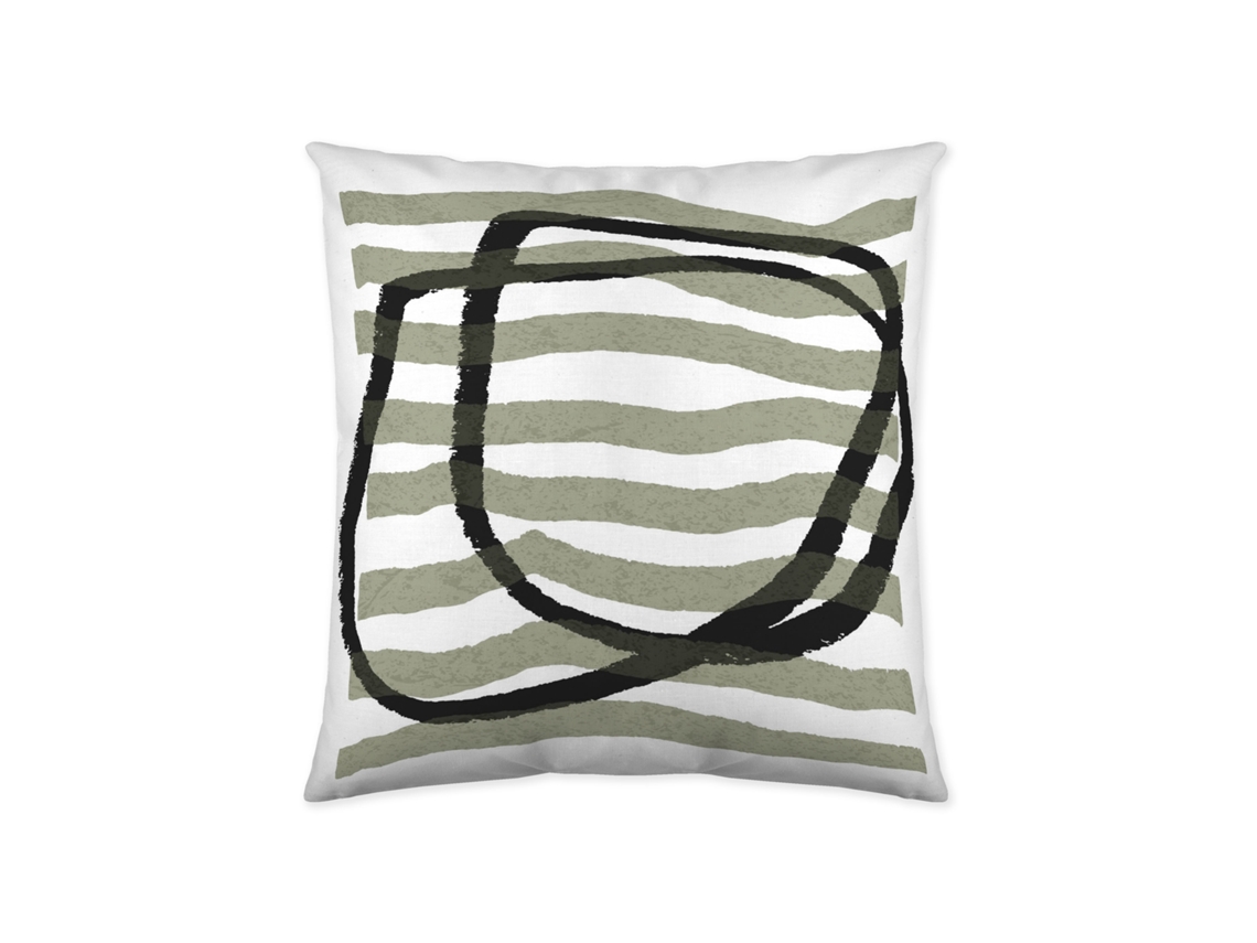ICEHOME - Funda de Cojin Estampado - Sin Relleno - 60x60 Cm - Algodón Extra Suave -TRAZO