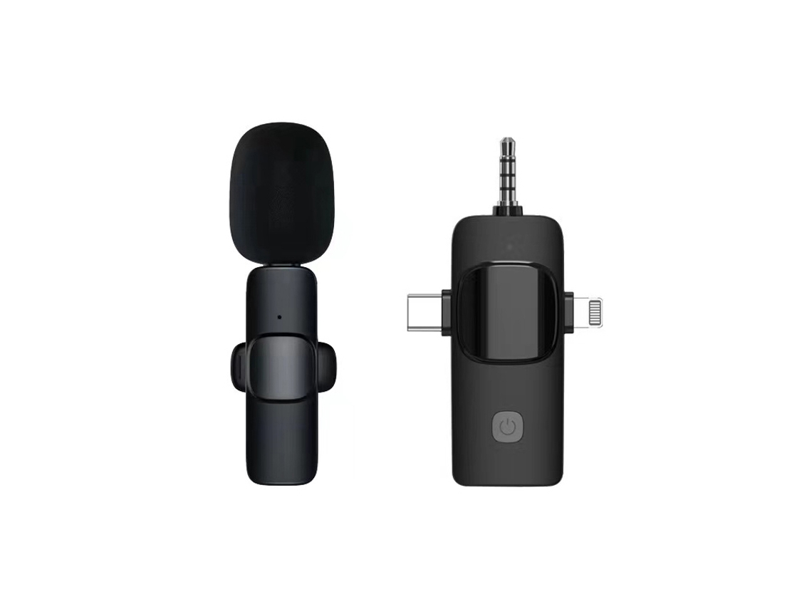 Micrófono de solapa inalámbrico, conector de 3,5 mm, minimicrófono con cancelación de ruido. Mdug (unidad individual)