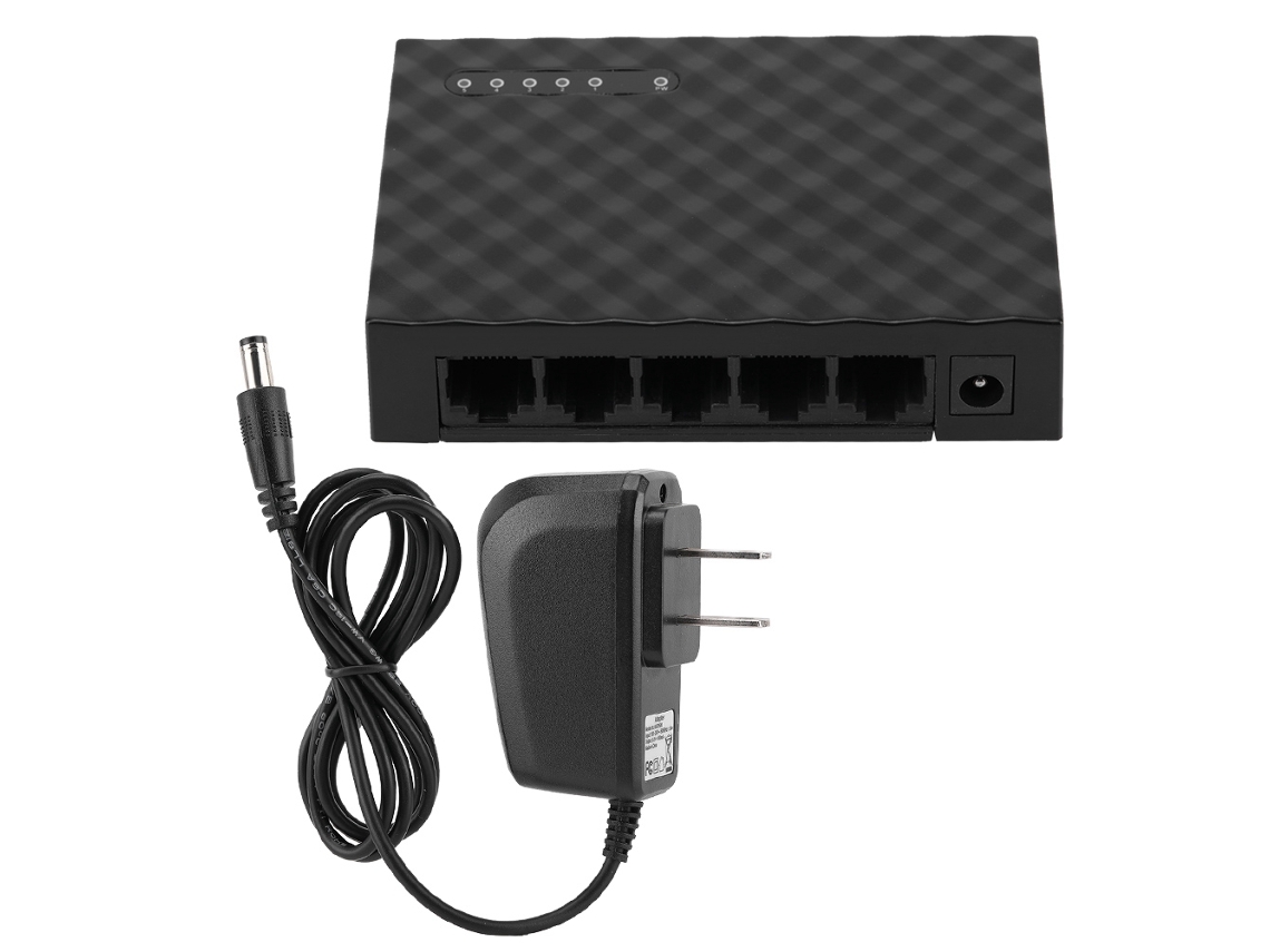 Switch Gigabit De 5 Puertos (caja De Plástico De 3ª Generación, Enchufe Ee.uu. 100-240v)