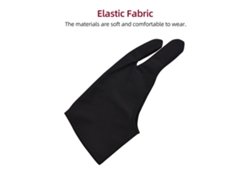 Guantes de dibujo de dos dedos para mesas gráficas Huion/Wacom/Bosto/Ugee/Vinsa.