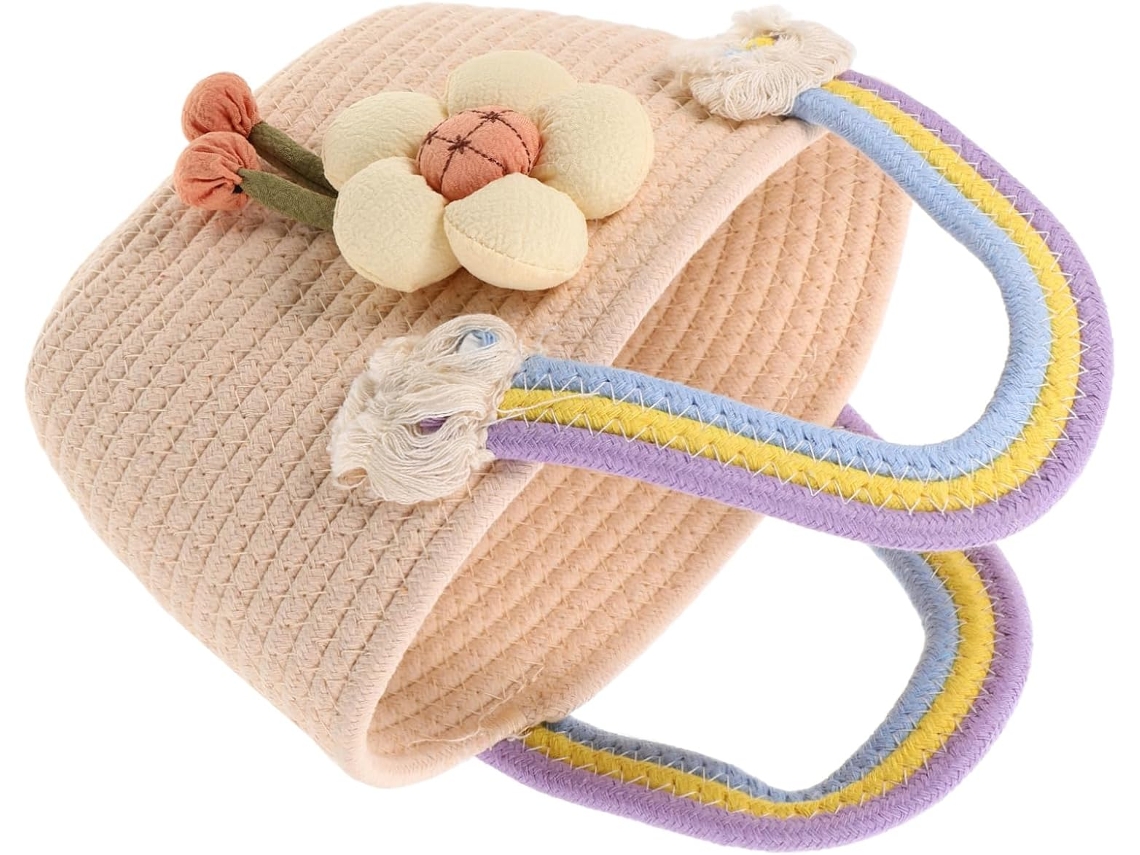 Bolsa Feminina De Algodão Trançado À Mão, Bolsa De Verão Colorida, Bolsa Leve Para Praia E Viagens.