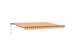 Maison Exclusive - Toldo Retráctil Amarillo Y Naranja 450 X 300 Cm Tela Y Aluminio