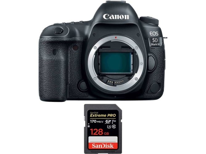 Kit Cámara CANON EOS 5D Mark IV + SanDisk 128 GB (Full-Frame)