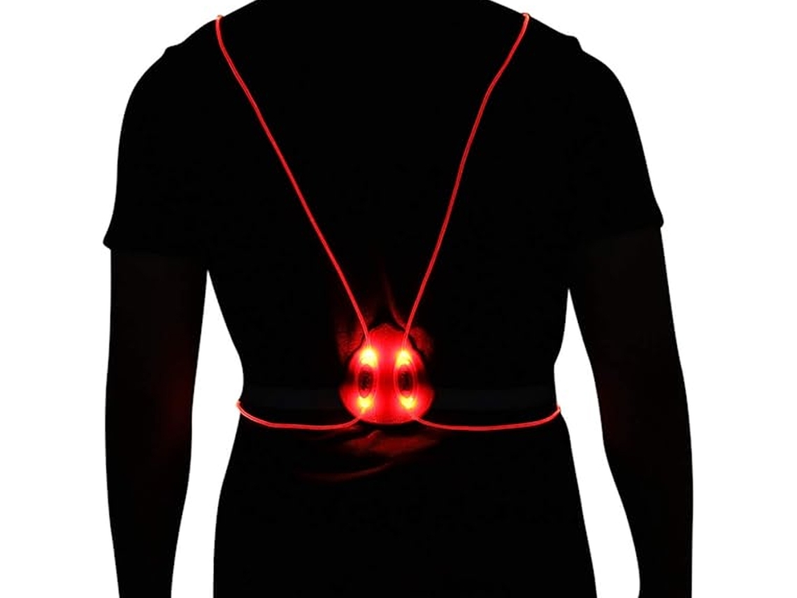 MEOIRUERY Luces para Bicicleta, Chaleco Reflectante con Iluminación para Paseo en Mountain Bike