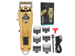 2026 cortador de Cabelo Elétrico Vgr com Display Led, Máquina de Corte e Ferramenta de Estilo Dourada