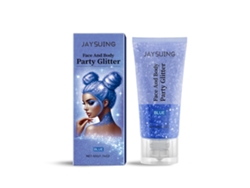 Gel con purpurina azul brillante para decoración y belleza.