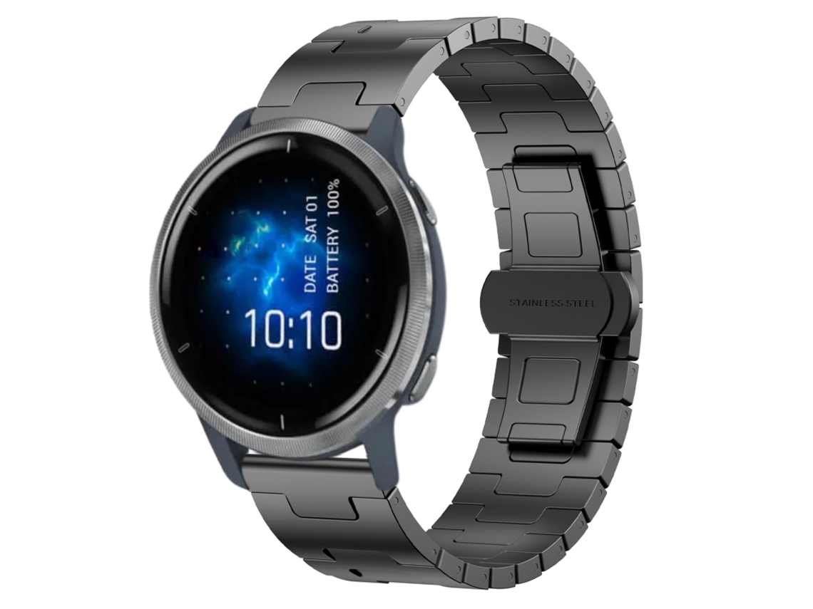 Bracelete Para Garmin Venu 2 (22mm) - Liga De Titânio Cor Titânio