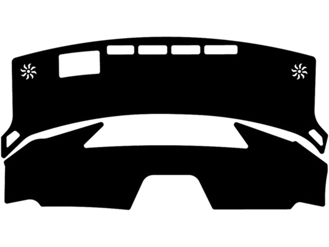 Alfombrilla Protectora De Cuero Microfibra Para El Salpicadero Del Toyota Prius 2016-2022 (negro/rojo, Sin