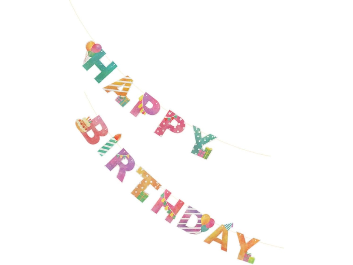 Guirnalda De Cumpleaños De Papel, Decoración Creativa Para Fiestas Y Accesorio Para Fotos En Casa, 1 Juego Con Detalles
