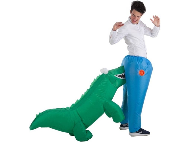 Disfraz de Niña TOPDISFARCES Hinchable Dino Muerde Culo (Tam: Único)