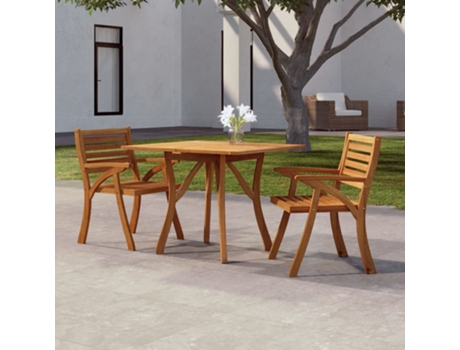 Mesa De Jardín VIDAXL Marrón Madera de acacia (85x85x75 cm)