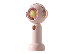 Ventilador Portátil Con Nebulizador Recargable Por Usb, 3 Velocidades, Bonito Diseño En Abs Rosa, Ideal Para Viajes.
