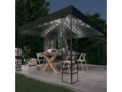 Carpa de jardín con luces LED de 3 x 3 m, color antracita, WSD870399 Lovely Home