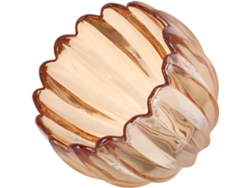 Lámpara De Pared O Colgante Con Forma De Calabaza De Cristal Ámbar.