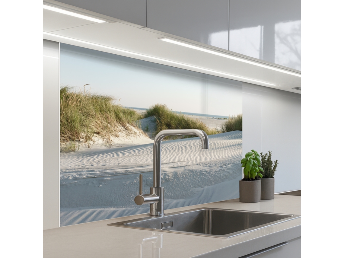 Paneles antisalpicaduras para cocina con diseño playero - Naturaleza - Duna 100x80 cm