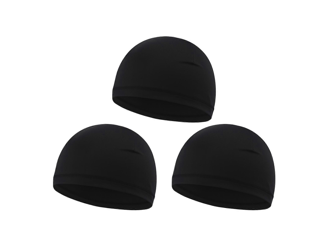 Juego de 3 gorros de ciclismo elásticos y transpirables para carreras, ideales para niños, con forro y protección para casco de bicicleta.