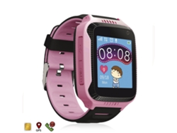 Smartwatch GPS especial para niños, con cámara, seguimiento, llamadas SOS y recepción de llamadas. 3 x 1 x 5 cm. Color rosa.