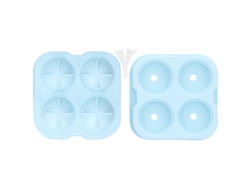 Molde De Silicona Para Bolas De Hielo Con 4 Agujeros, Tapa Y Embudo, Herramienta Casera Para Bebidas De Verano.