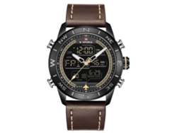 Reloj De Pulsera Electrónico De Cuarzo Para Hombre Con Correa De Pu, Resistente Al Agua, Estilo Deportivo.