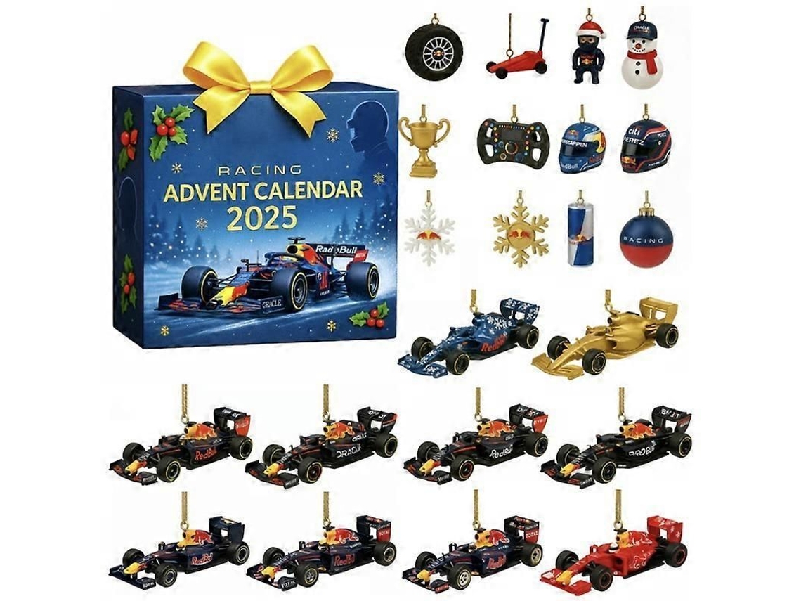 Calendario De Adviento De F1, Regalo De Navidad Sorpresa Con Temática De Carreras Para Niños De 7 A 14 Años.
