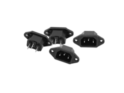 4 Adaptadores De Enchufe Para Montaje En Panel Ca 250v 10a Iec 320c14.