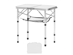 Mesa de camping plegable portátil Succebuy de aluminio MDF, 600 x 400 x 260 mm (plateada)