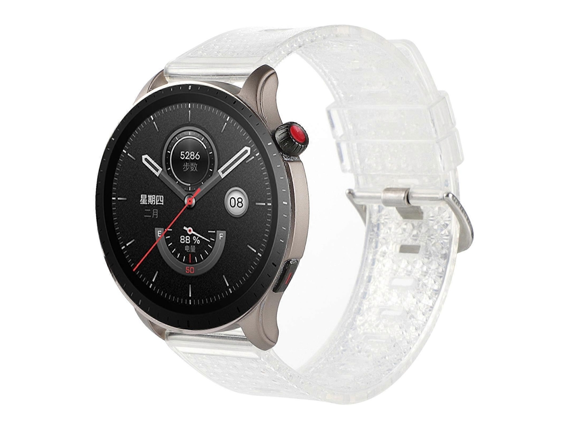 Pulsera transparente de TPU brillante con diamantes para For Honor Magic Watch2, 46 mm x 22 mm.