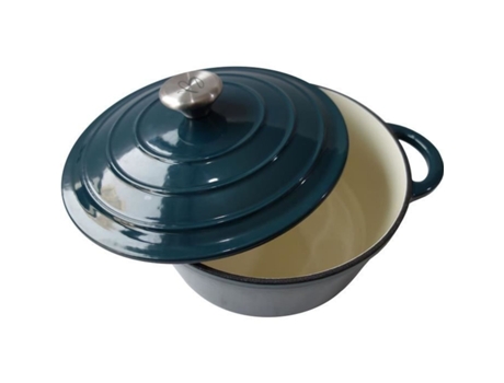Cazuela BAUMALU 24 cm - Forma redonda - Azul verde