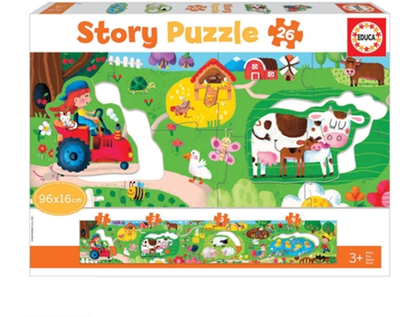 Puzzle EDUCA Story Puzzles 26 Piezas La Granja (Edad Mínima: 3 Años - 26 Piezas)