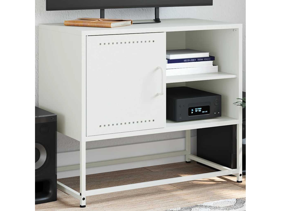Mueble de TV | Mueble de TV | Mueble de TV 68x39x60,5 cm Acero Blanco