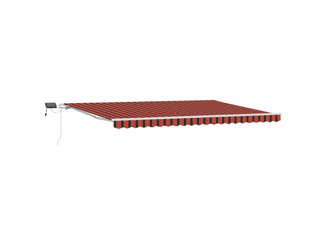 Maison Exclusive - Toldo Retráctil Naranja Y Marrón 500 X 300 Cm Tela Y Acero