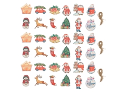 2026-36 Adornos Colgantes De Navidad De Madera: Muñeco De Nieve, Elfo Y Campana Para Sala, Dormitorio Y Cocina
