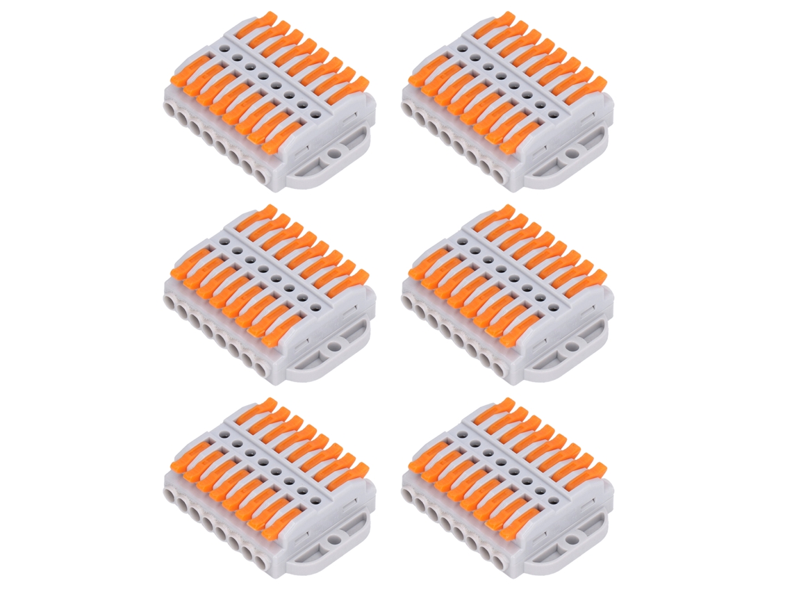 2026-as-6 Piezas Conectores De Cable Rápidos Compactos Abs Cobre Electrolítico Para Construcción