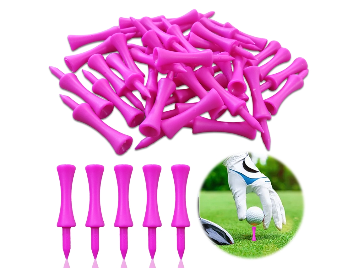 Palos de golf Zivisk rosas de 57 mm (100 unidades) de 2 1/4 pulgadas de largo