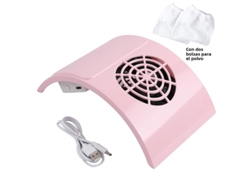 (¡Rosa!) Aspiradora de uñas de 40 W, alta potencia de succión, con interfaz USB y bajo nivel de ruido.