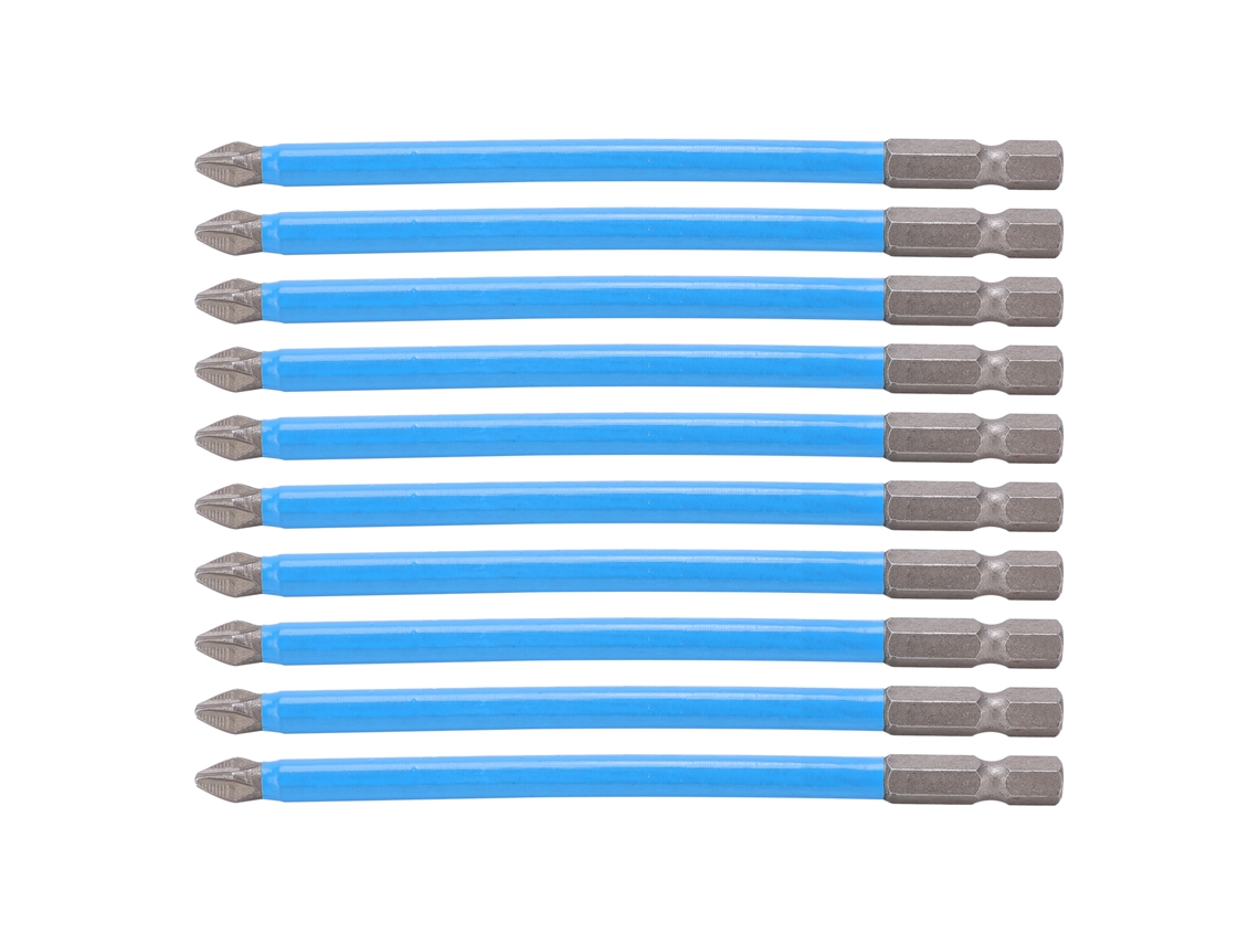 Juego De 10 Puntas De Destornillador Phillips Ph2 De 125 Mm, Antideslizantes, Magnéticas, De Acero S2