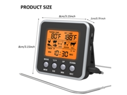 Termómetro Digital Para Carne Con Sonda Y Temporizador, Termómetro Para Horno De Cocina.