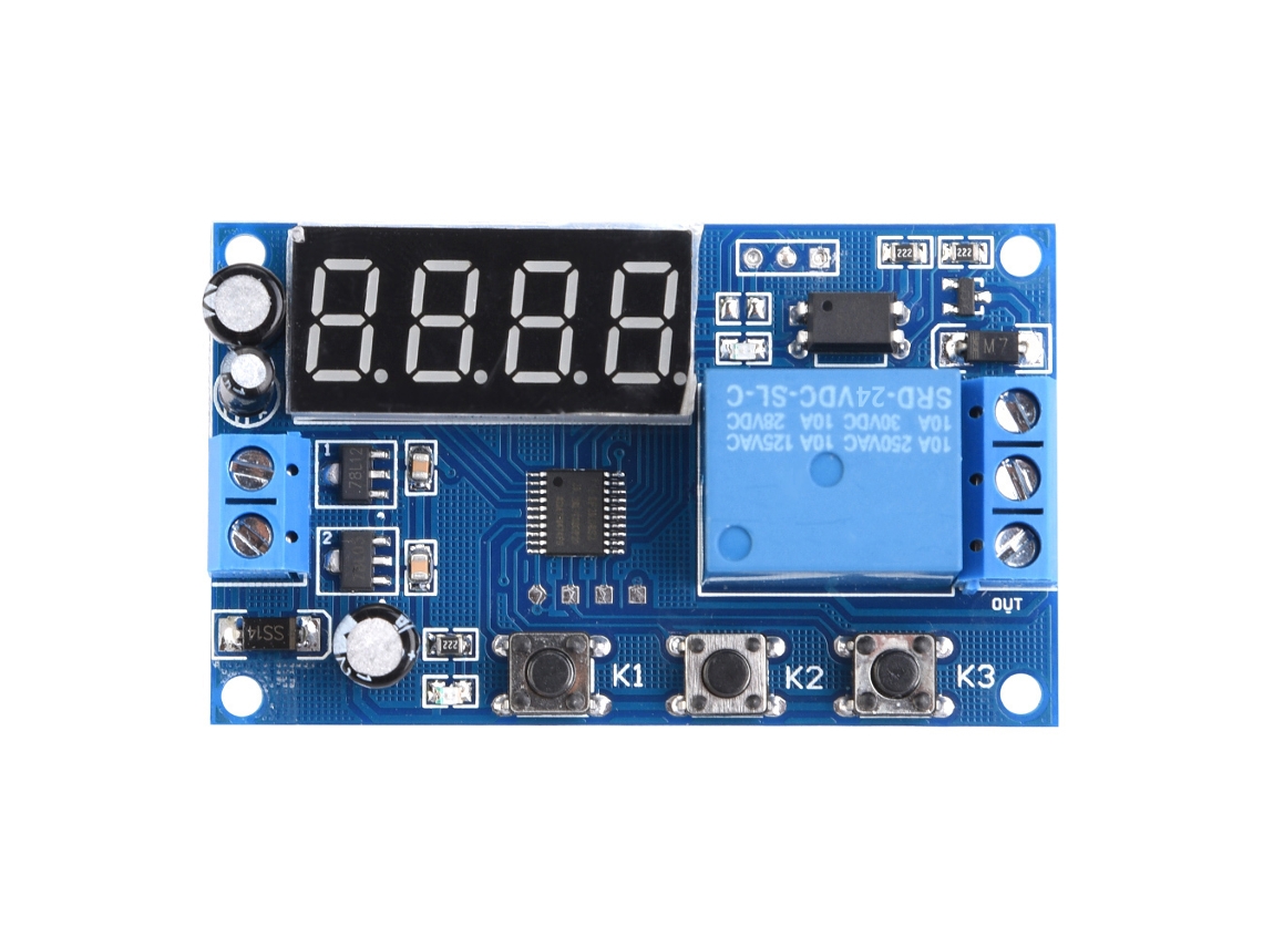 Módulo De Relé De Temporizador Ajustable Con Pantalla Led Para Control Automático (24v)