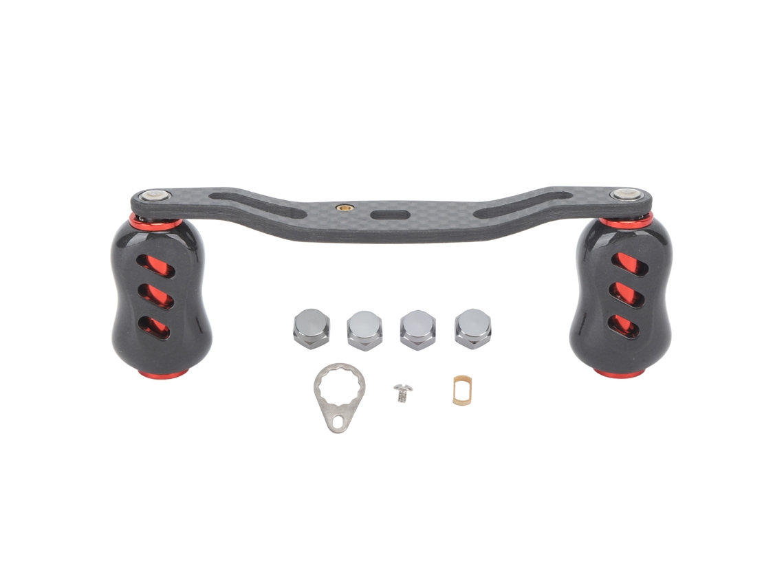 Manivela De Fibra De Carbono Para Carrete De Pesca, Doble Manivela, Brazo Oscilante, Para Carrete De Baitcasting, 95 Mm, Compatible Con Dsa Red