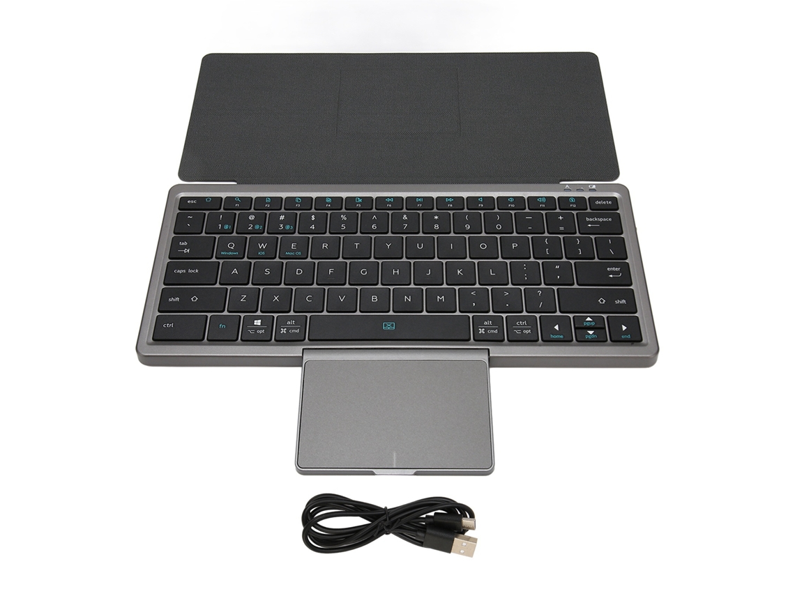 Capa De Teclado Para Tablet Com Touchpad Desacoplável Modo Simultâneo Compatível Com Win Xp 7 10 11 Android Ios Cinza Ferro
