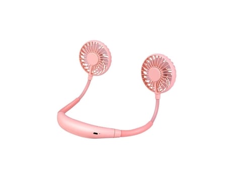 Mini Ventilador VOINEE Portátil de Cuello USB 360° Rosa