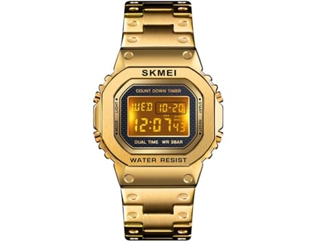 VEANXIN Reloj digital Reloj despertador de acero inoxidable Reloj de pulsera resistente al agua hasta 50 m-oro rosa