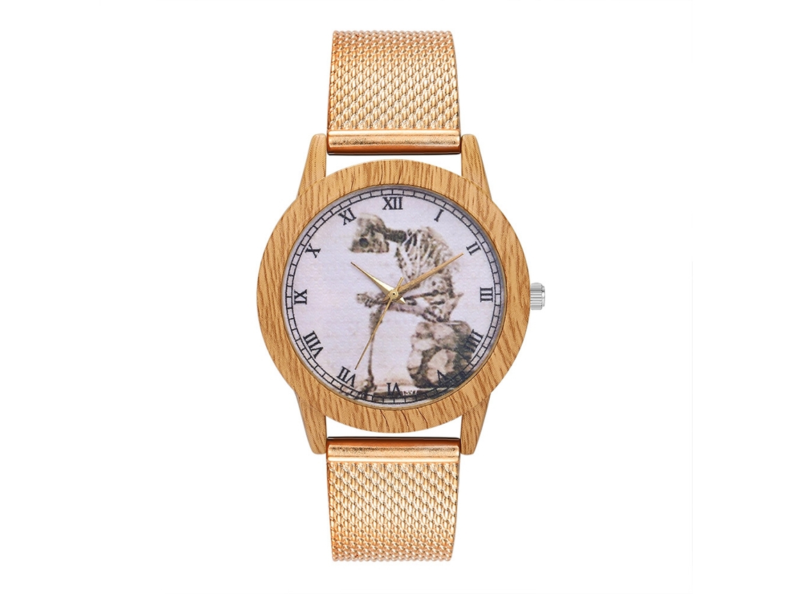 Reloj De Pulsera Unisex De Cuarzo Con Correa De Silicona, Números Romanos, Oro Rosa.