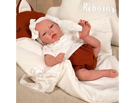 Muñeco ARIAS Arias Reborns 40 cm Luna Beige con Manta (Edad Mínima: 3 Años - 46,5 x 21,5 x 30 cm)