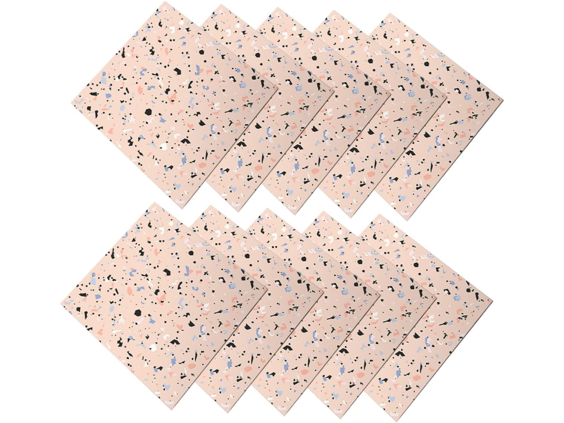 Juego De 10 Piezas De Baldosas Autoadhesivas Para Suelo Y Pared: Decorativas Y Fáciles De Instalar.