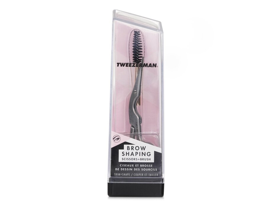 Tijeras de acero inoxidable para dar forma a las cejas (2 unidades) Tweezerman (colección Studio)