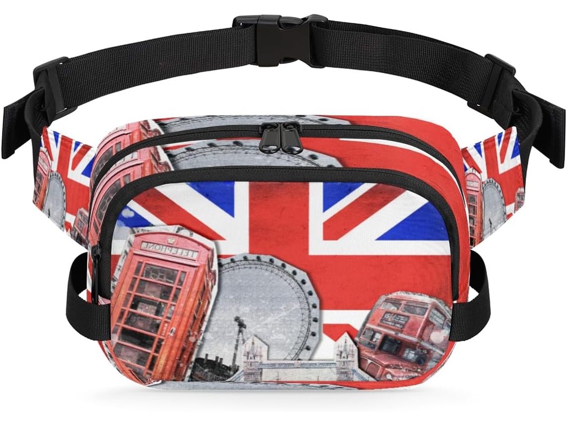 Riñonera Para Mujeres Hombres Niñas Niños Diseño Bandera Británica Correr Practicar Deportes Hacer Senderis
